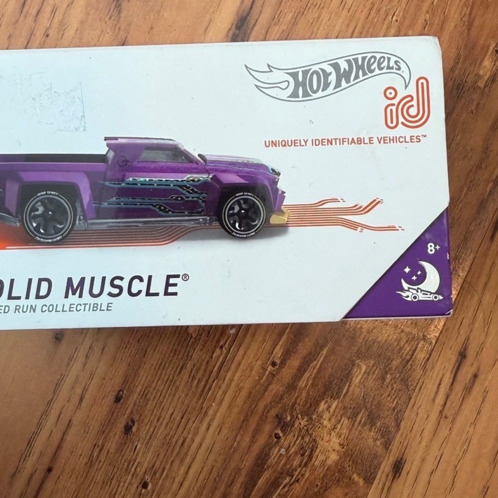 Hot Wheels id Solid Muscle Nightburnerz Series 1 Purple Diecast Truck 02/06 NEW